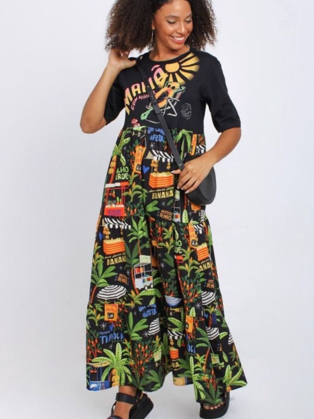 Farm Rio Caldinho Wide Leg Pants Multi Size Medium